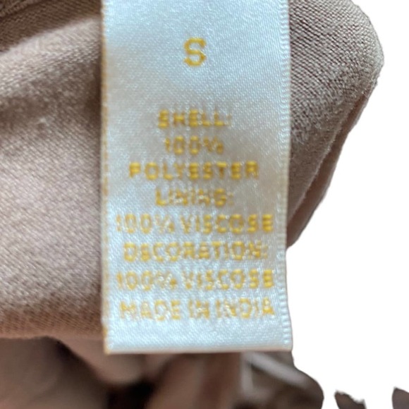 Sundance Pure Elegance Applique Shift Dress in Tan and Grey Size 6 - Picture 6 of 8